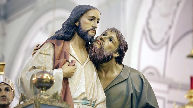 El beso de Judas. Pasos de la Cofradía de la Purísima Sangre. Sagunto