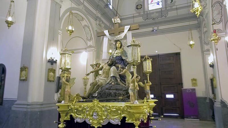 La Dolorosa. La Santísima Virgen al pie de la Cruz. Sagunto