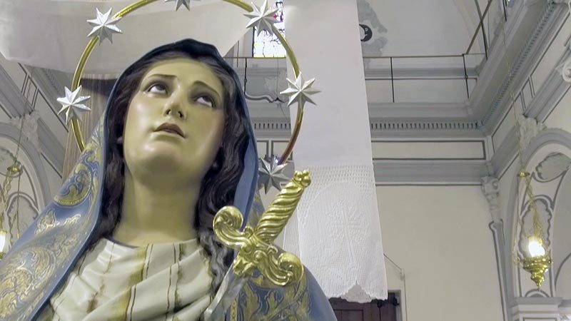 La Dolorosa. La Santísima Virgen al pie de la Cruz. Sagunto