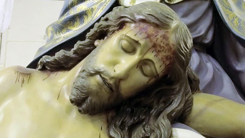 La Dolorosa. La Santísima Virgen al pie de la Cruz. Sagunto